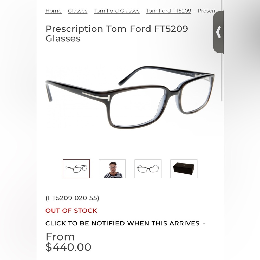 Tom Ford Clear Lenses